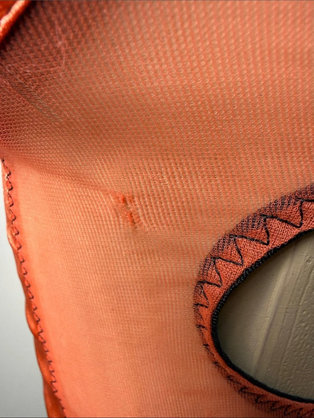 Orange Satin Corset Camisole with Black Trim